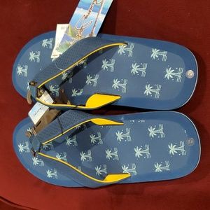 Mens Panama Jack Palm Tree Flip Flops Sandals Size M 8/9 L10/11 XXL 14 Navy NWT